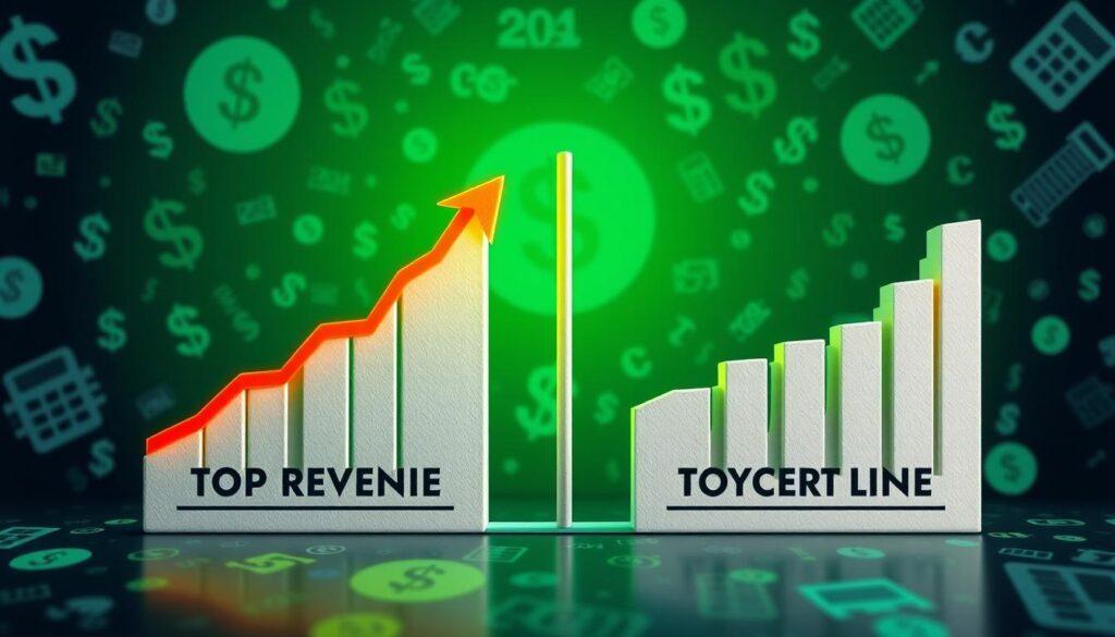 What's the difference between top-line and bottom line revenue?